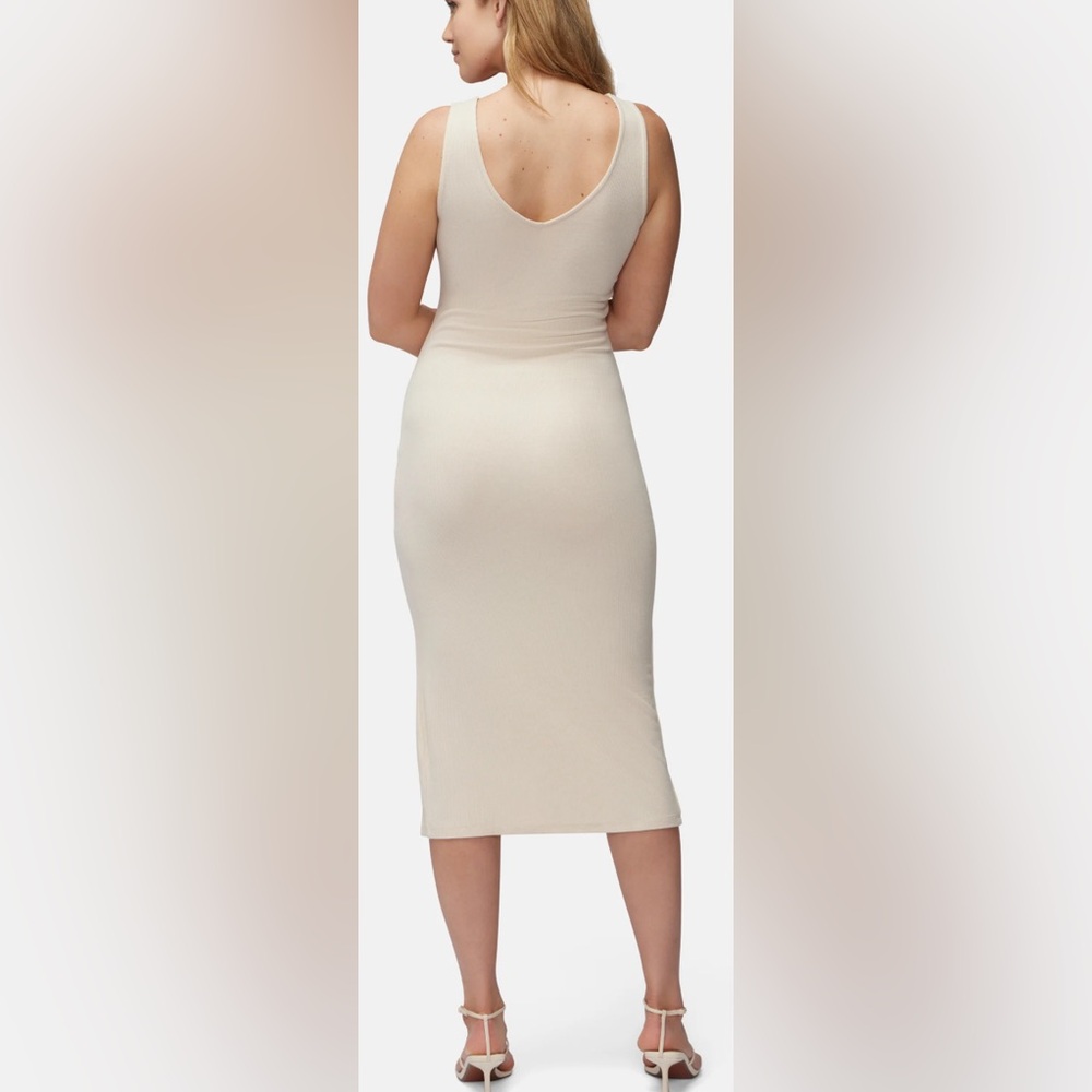 Three Dots Rib Slit Tank Dress | Sandshell - Picture 2 of 10